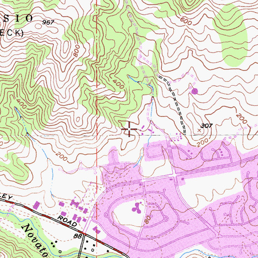 Topographic Map of Rolling Hills Country Club, CA