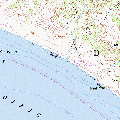 Topographic Map of Santa Maria Creek, CA