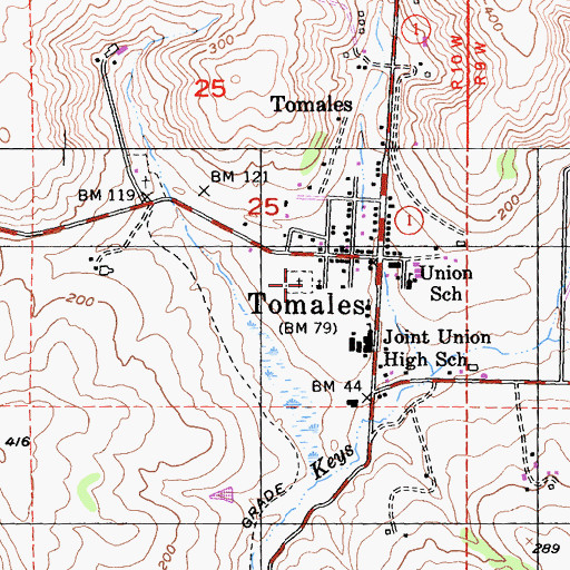 Topographic Map of Tomales Cemetery, CA
