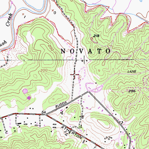 Topographic Map of Valley Memorial Park, CA