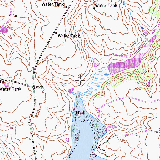 Topographic Map of White Gate Trail, CA