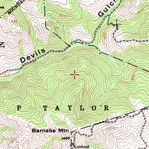 Topographic Map of Bills Trail, CA