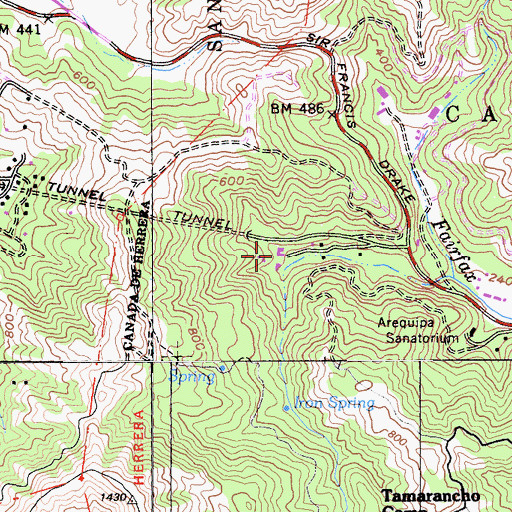 Topographic Map of Henry E Bothin Youth Center, CA