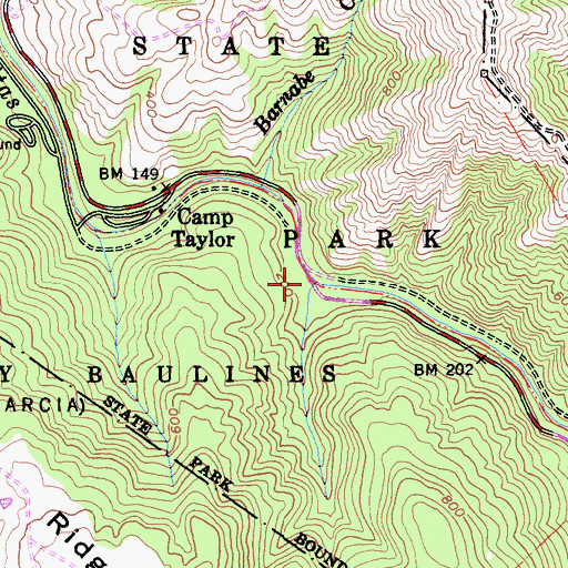 Topographic Map of Irving Creek, CA