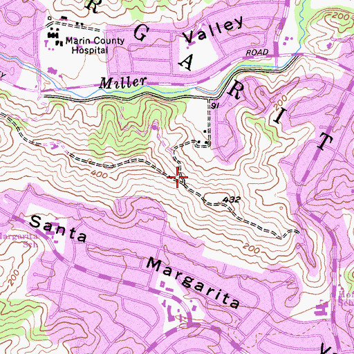Topographic Map of Jerry Russom Memorial Park, CA