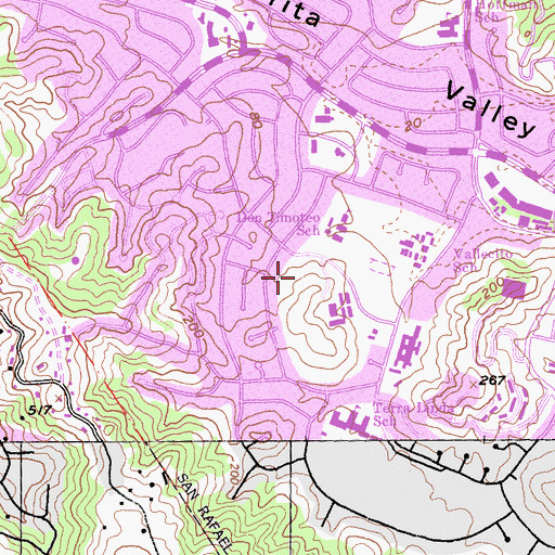 Topographic Map of Maria B Freitas Memorial Park, CA