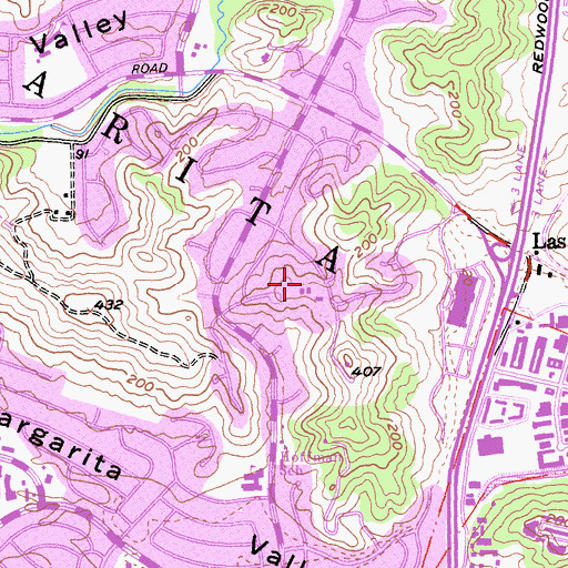 Topographic Map of Mont Marin Park, CA