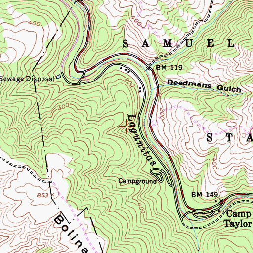 Topographic Map of Ox Trail, CA