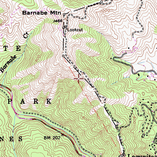 Topographic Map of Ridge Trail, CA