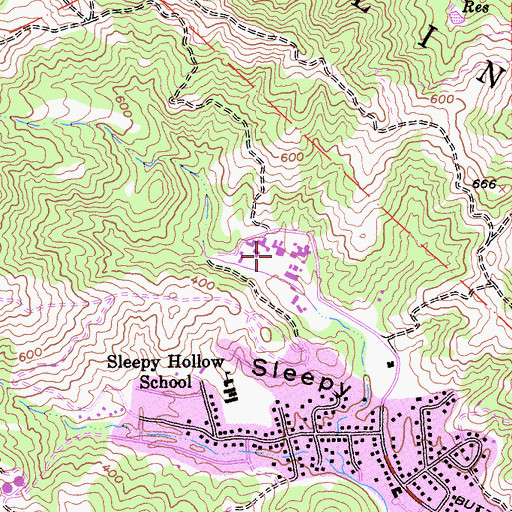 Topographic Map of San Domenico School, CA