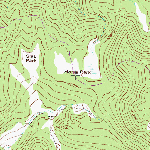 Topographic Map of Horse Park, CO