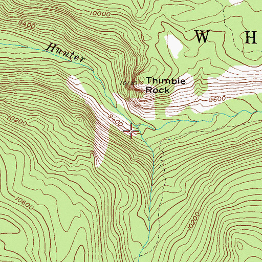 Topographic Map of No Name Creek, CO