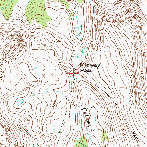 Topographic Map of Midway Pass, CO
