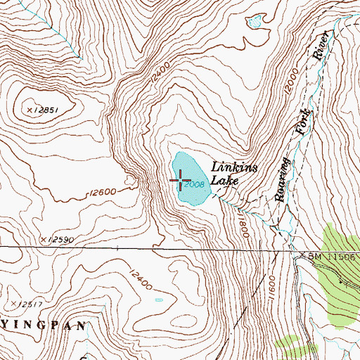 Topographic Map of Linkins Lake, CO