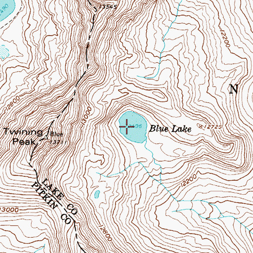 Topographic Map of Blue Lake, CO