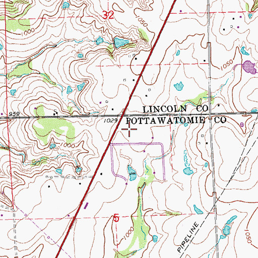 Topographic Map of Family of Faith Christian School, OK