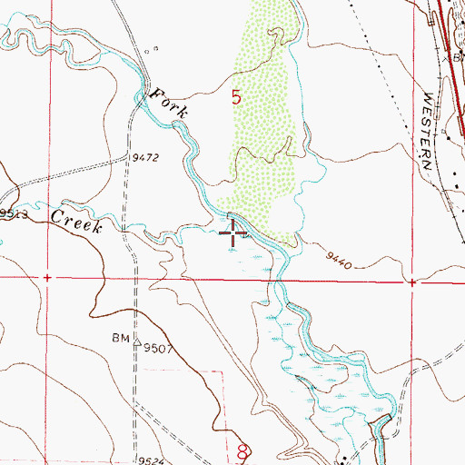 Topographic Map of Halfmoon Creek, CO