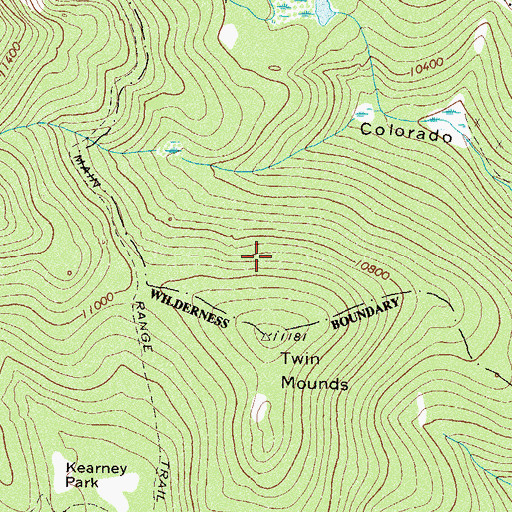 Topographic Map of Twin Mounds, CO