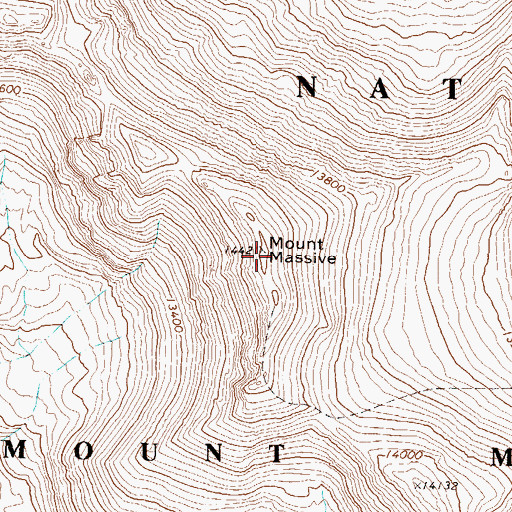 Topographic Map of Mount Massive, CO