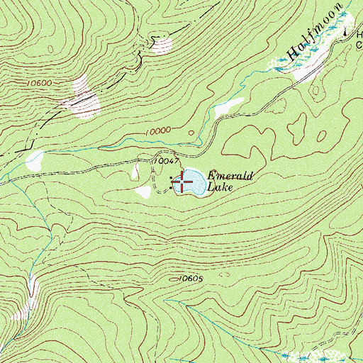 Topographic Map of Emerald Lake, CO