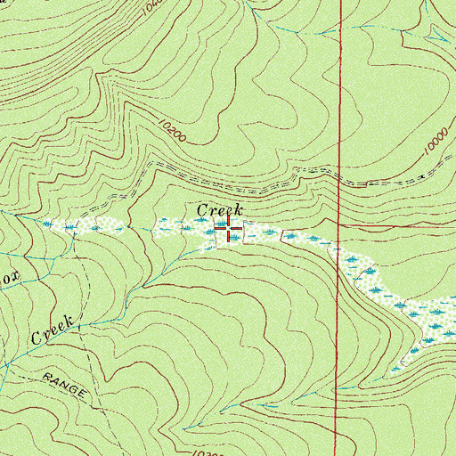 Topographic Map of Mill Creek, CO