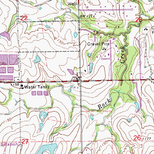 Topographic Map of Norman Tabernacle, OK