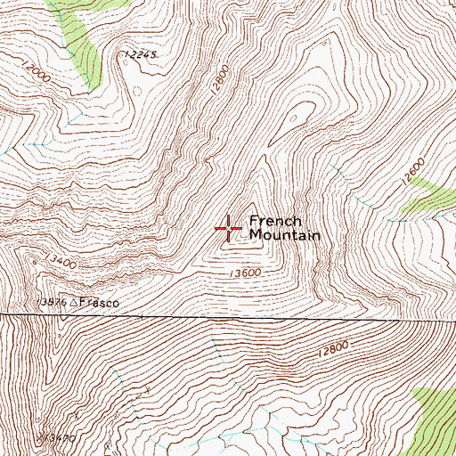 Topographic Map of French Mountain, CO