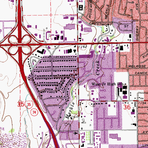Topographic Map of Straight Saint Free-Will Baptist Church, OK