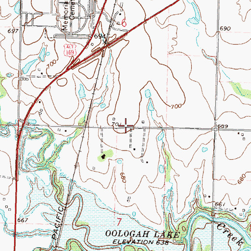 Topographic Map of United Methodist Church, OK