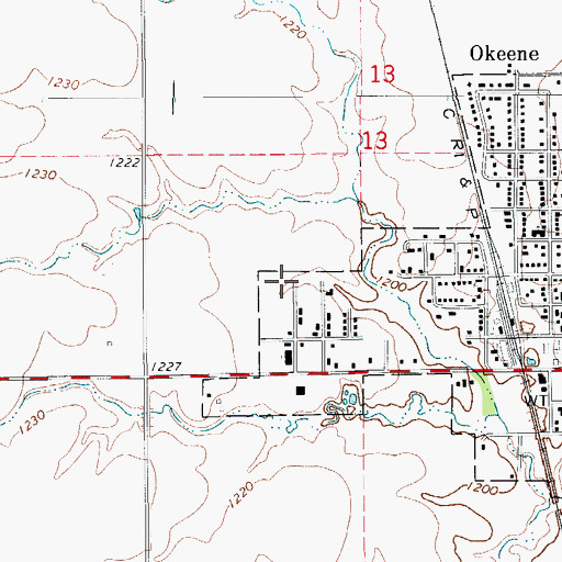 Topographic Map of Seventh Day Adventist Church, OK