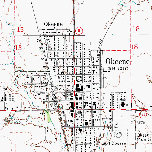 Topographic Map of Saint John United Church, OK