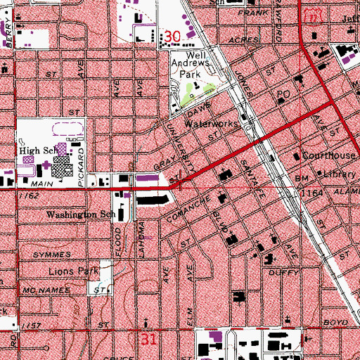 Topographic Map of Grace Covenant Church, OK