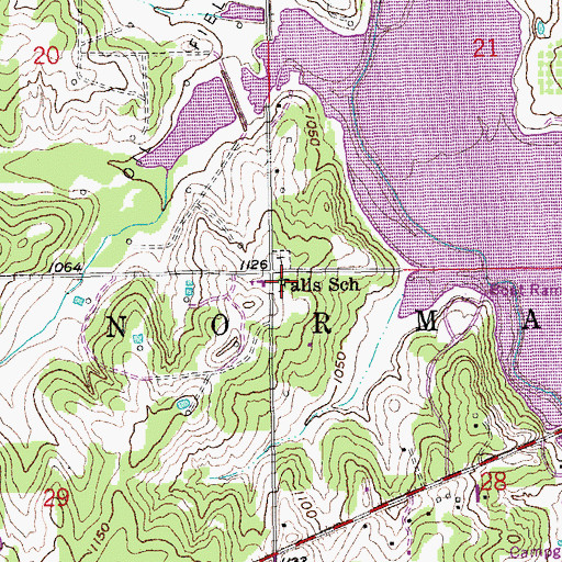 Topographic Map of All Welcome Victory Church, OK