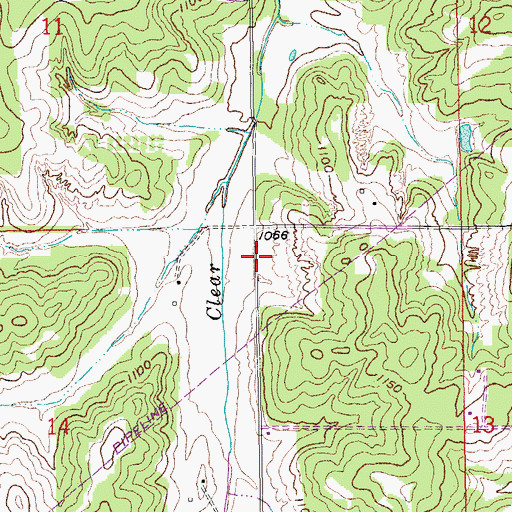 Topographic Map of Faith Baptist Church, OK