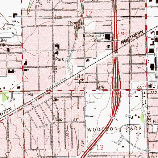Topographic Map of Abundant Life Assembly of God, OK