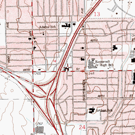 Topographic Map of Airport Assembly of God, OK