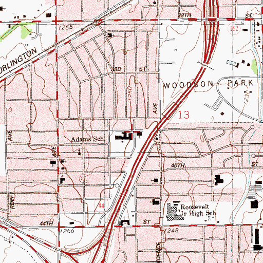 Topographic Map of Airport Church of Christ, OK
