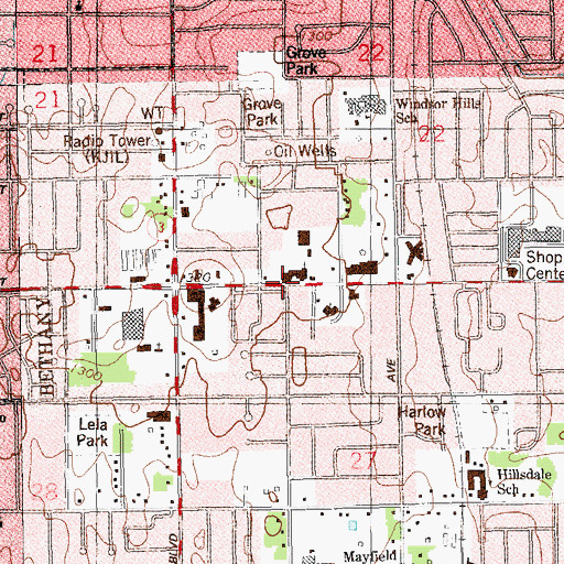 Topographic Map of Amazing Grace Chapel, OK