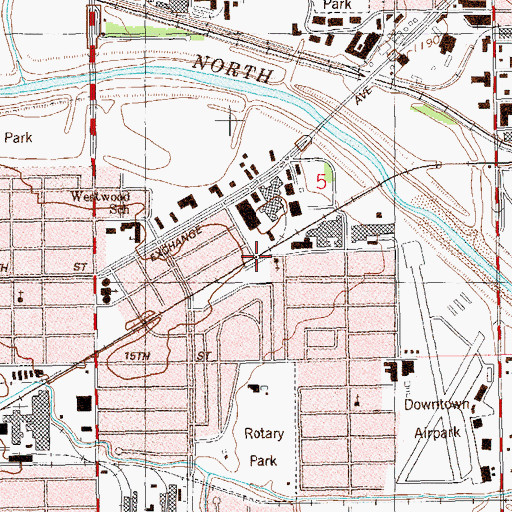 Topographic Map of Baha'i Center, OK
