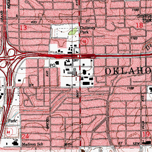 Topographic Map of Baptist General Congregation, OK