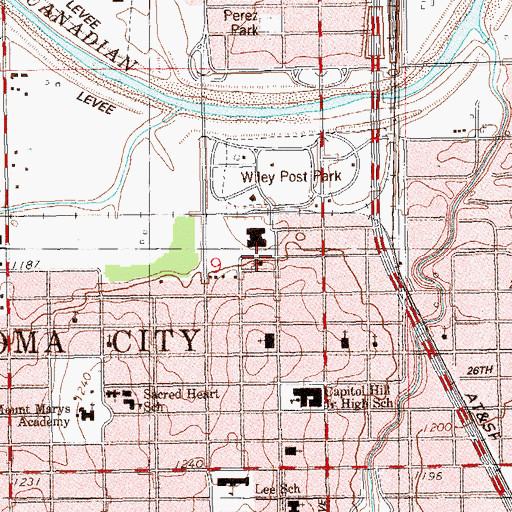 Topographic Map of Baptized Believers in the Word Church, OK