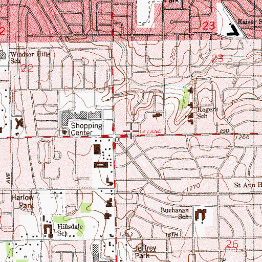 Topographic Map of Bet Ami Congregation, OK