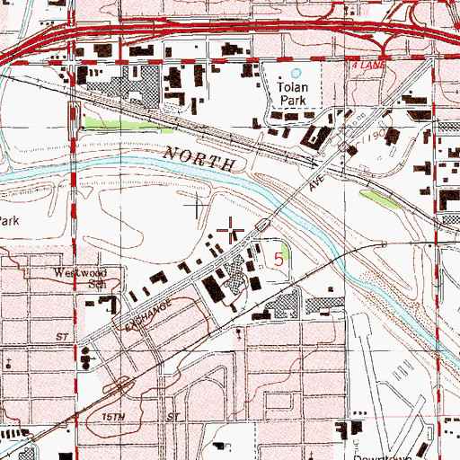 Topographic Map of Body of Christ Praise Church, OK