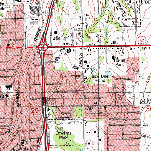 Topographic Map of Bright Light Church of God, OK