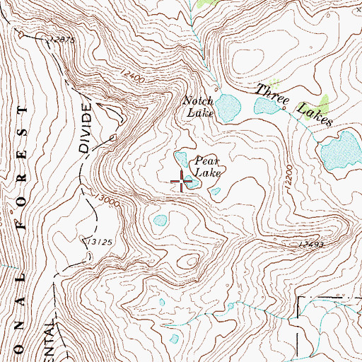 Topographic Map of Pear Lake, CO
