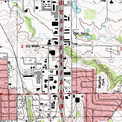 Topographic Map of Broadway 68 Building Church, OK