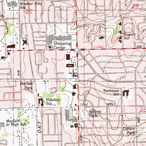 Topographic Map of Calvin Presbyterian Church, OK