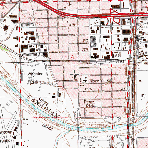 Topographic Map of Carmelite Fathers Church, OK