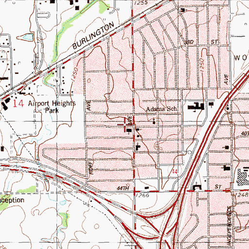 Topographic Map of Cathedral of Deliverance, OK
