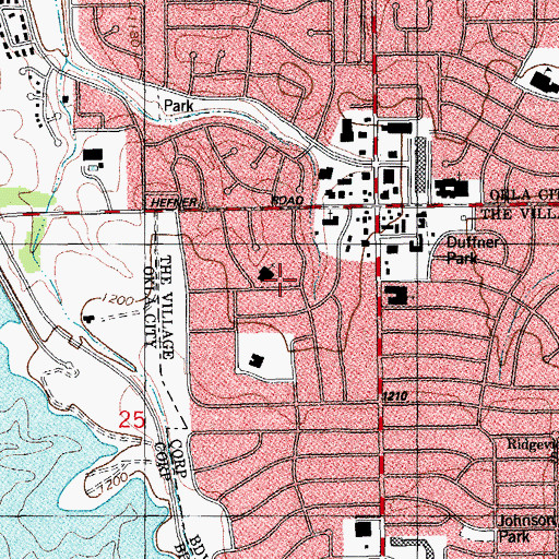 Topographic Map of Christ Community Church, OK
